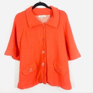 Coldwater Creek orange cardigan